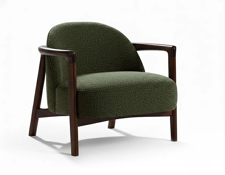 Greenington Skylar Arm Chair, Forest Fabric GSY001BL-F