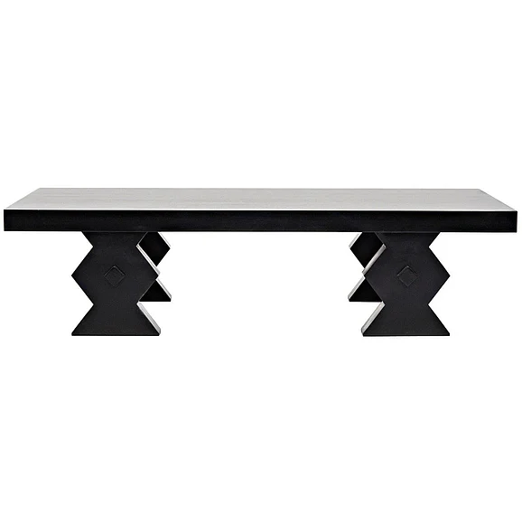 Noir Furniture Suzu Coffee Table in Hand Rubbed Black GTAB1015HB