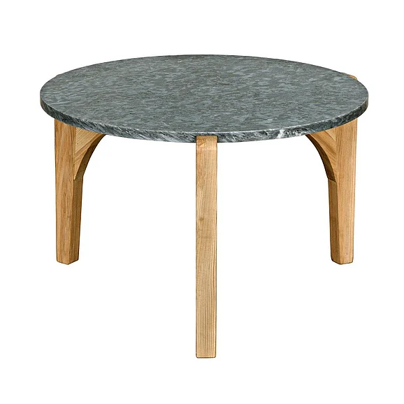 Noir Furniture Confucius Coffee Table with Stone Top GTAB1058 CLOSEOUT