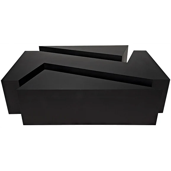Noir Furniture Element Coffee Table in Black Steel GTAB1066MTB CLOSEOUT
