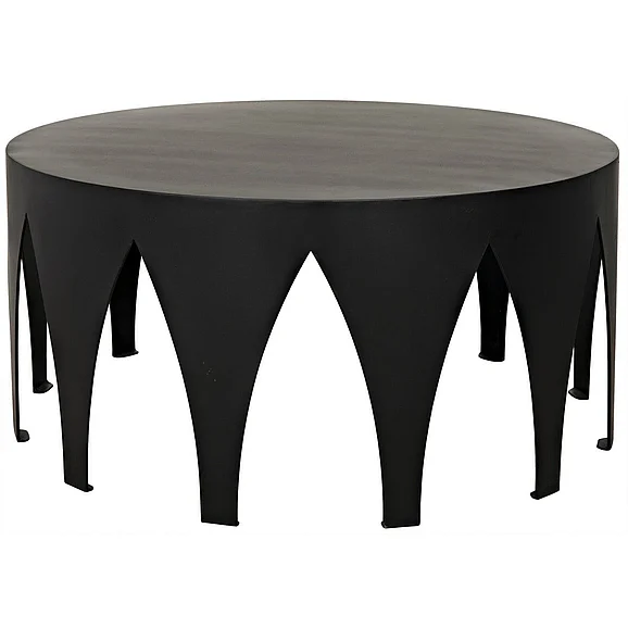 Noir Furniture Morocco Coffee Table in Black Steel GTAB1069MTB CLOSEOUT