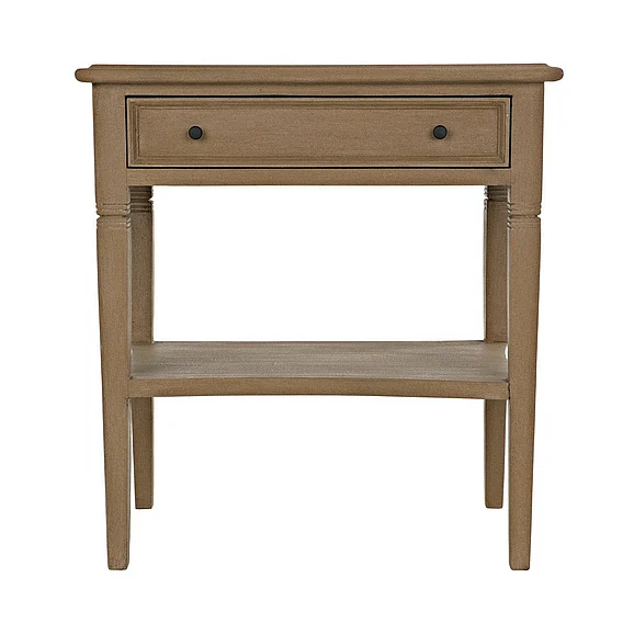 Noir Furniture Oxford 1-Drawer Side Table in Weathered GTAB247WEA CLOSEOUT