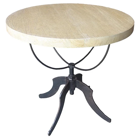 Noir Furniture Wine Table with Adjustable Base in Vintage Grey GTAB291VGR CLOSEOUT