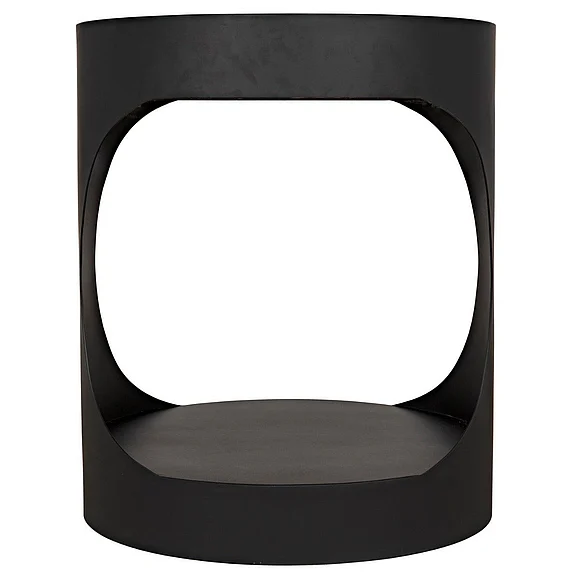 Noir Furniture Eclipse Round Side Table in Matte Black GTAB302MTB