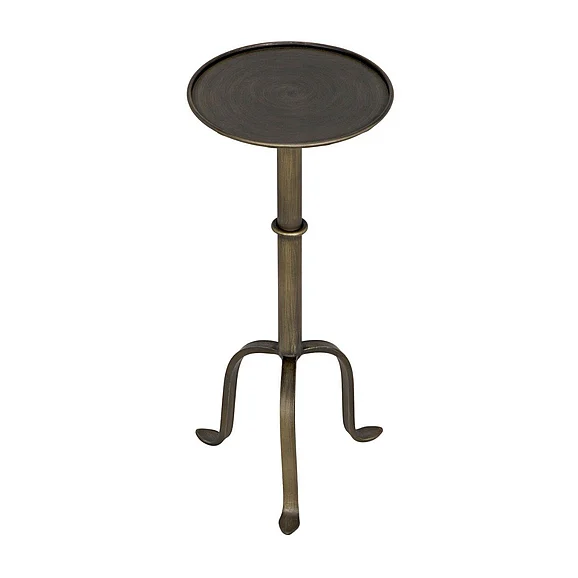 Noir Furniture Tini Side Table, Metal in Aged Brass GTAB303AB