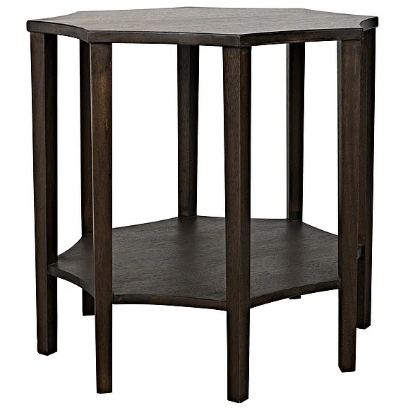 Noir Furniture Ariana Side Table in Ebony Walnut GTAB335EB
