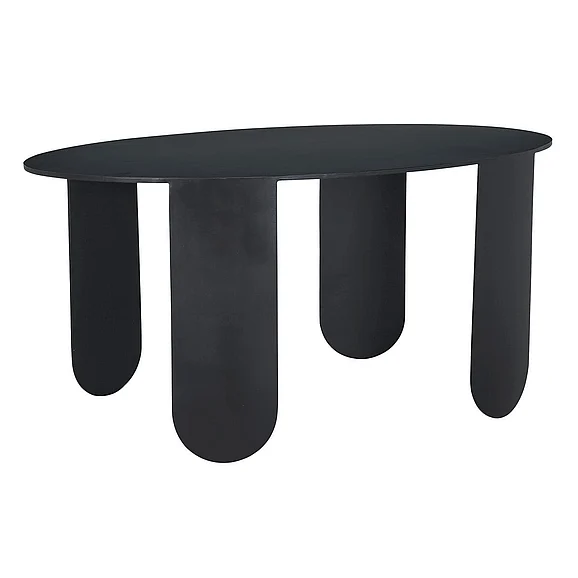 Noir Furniture Eco Oval Dining Table in Matte Black GTAB5004MTB CLOSEOUT