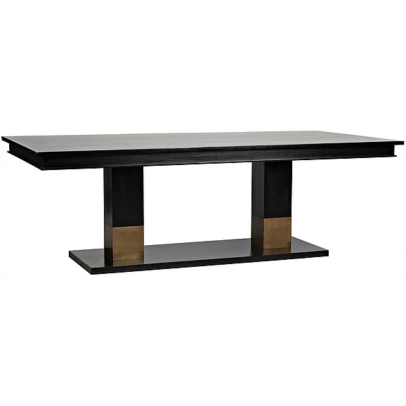 Noir Furniture Ravenko Dining Table in Hand Rubbed Black GTAB551HB