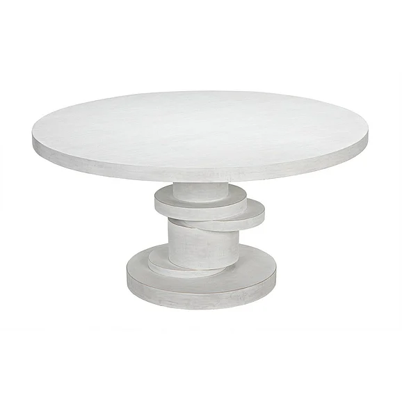 Noir Furniture Hugo Dining Table in White Wash GTAB558WH