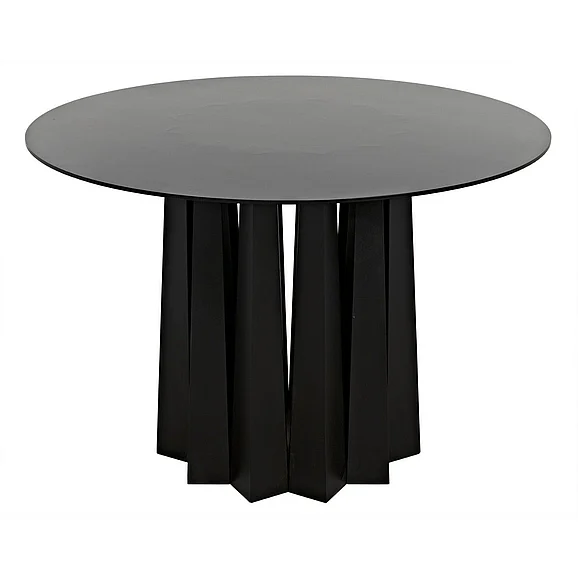 Noir Furniture Column Dining Table in Matte Black GTAB559MTB CLOSEOUT