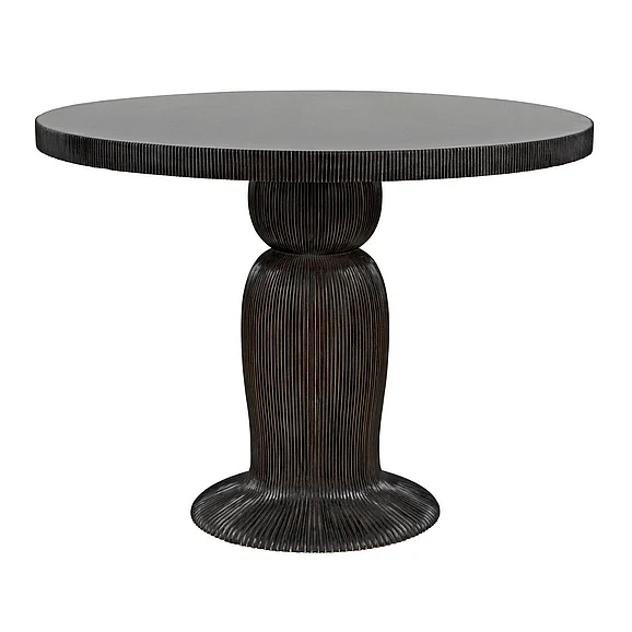 Noir Furniture Portobello Dining Table in Hand Rubbed Black GTAB560HB