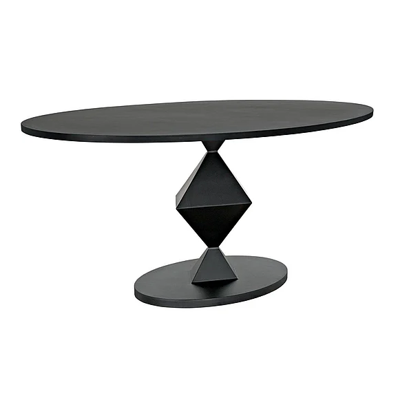 Noir Furniture Katana Oval Dining Table in Matte Black GTAB565MTB