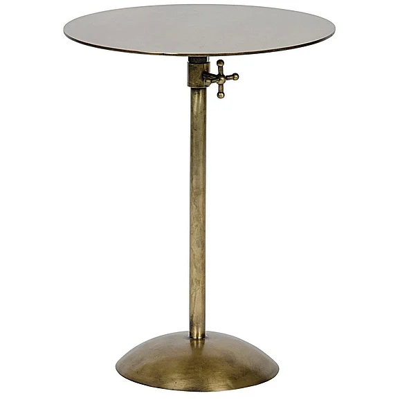 Noir Furniture Felix Side Table in Metal with Brass GTAB654MB