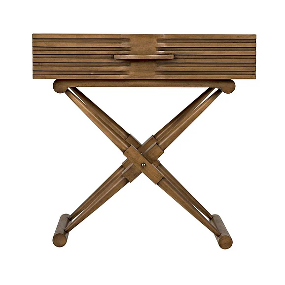 Noir Furniture Zanta Side Table in Saddle Brown GTAB671SB