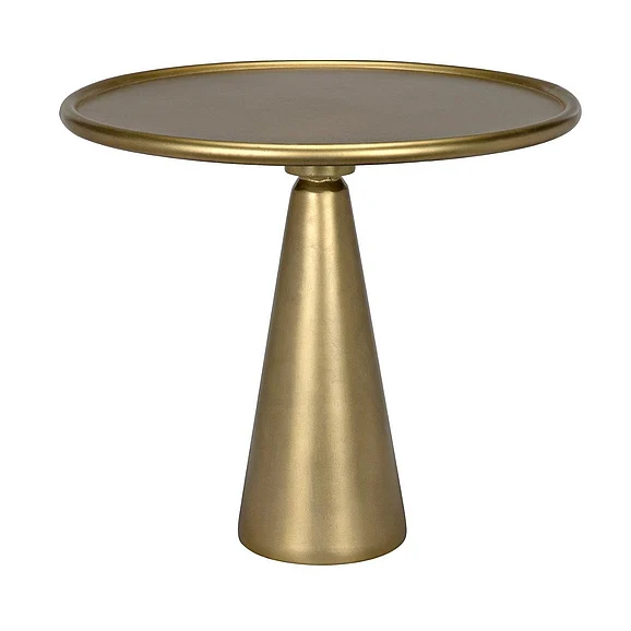 Noir Furniture Hiro Short Side Table in Metal with Brass GTAB695MB