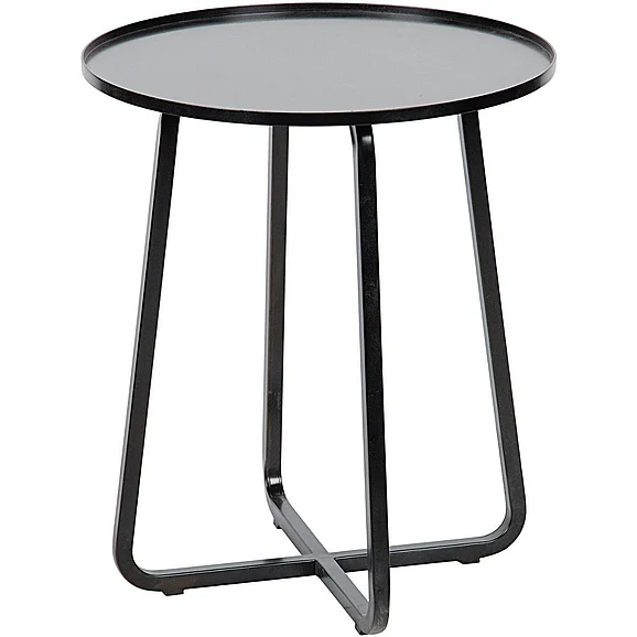Noir Furniture Kimana Side Table in Black Steel GTAB731MTB CLOSEOUT