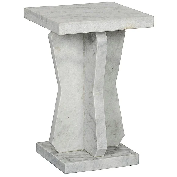 Noir Furniture Vasco Side Table, Marble in GTAB739