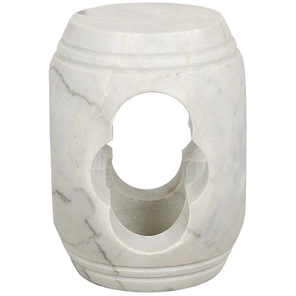 Noir Furniture Legend Side Table/Stool in Marble GTAB752 CLOSEOUT