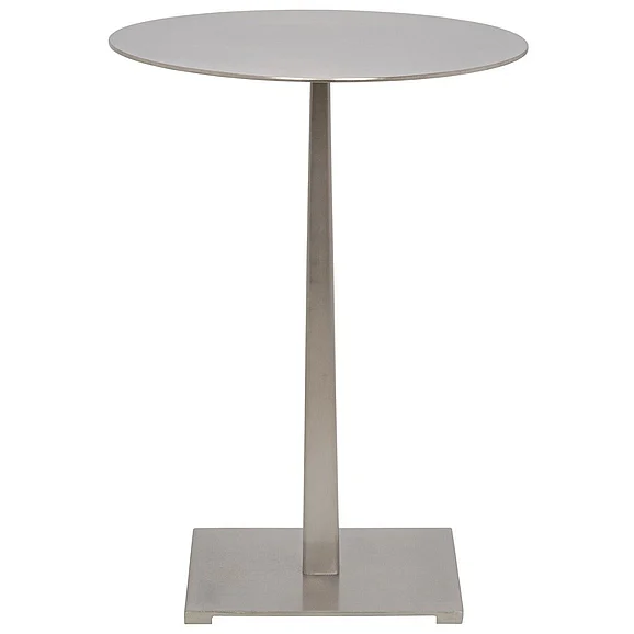 Noir Furniture Stiletto Side Table, Metal in Antique Silver GTAB812ASV CLOSEOUT