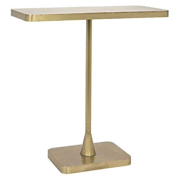 Noir Furniture Hild Side Table, Metal in Brass GTAB823MB