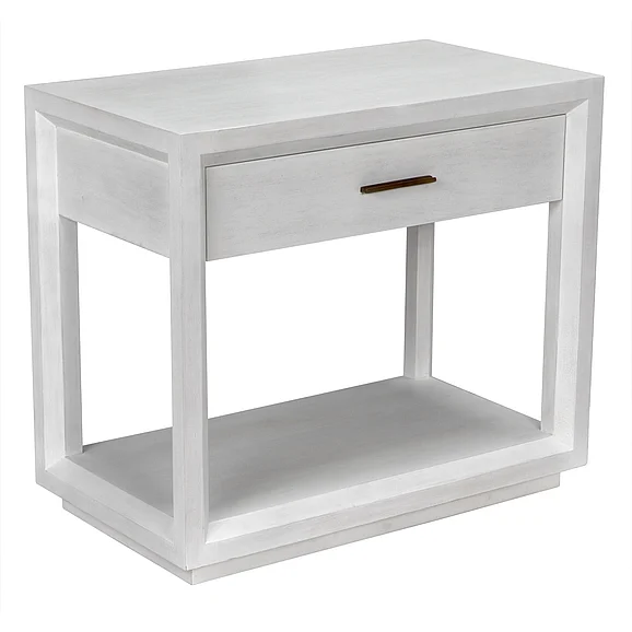 Noir Furniture Antony Side Table, White Wash GTAB830WH