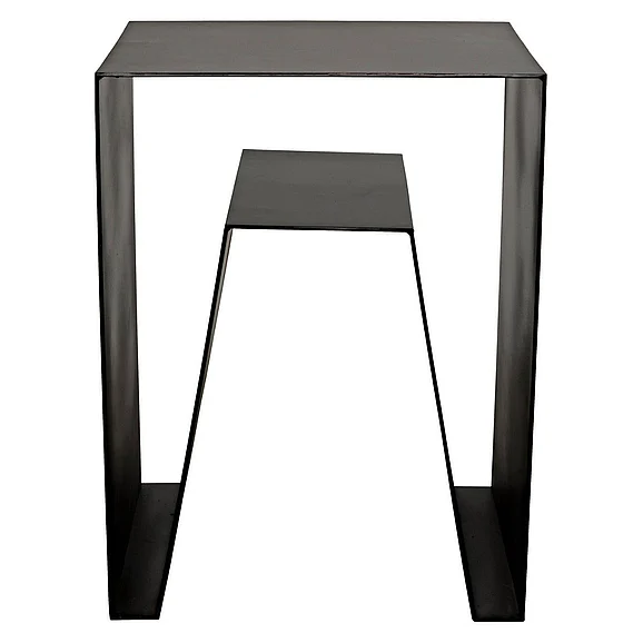 Noir Furniture Quintin Side Table in Black Steel GTAB838MTB