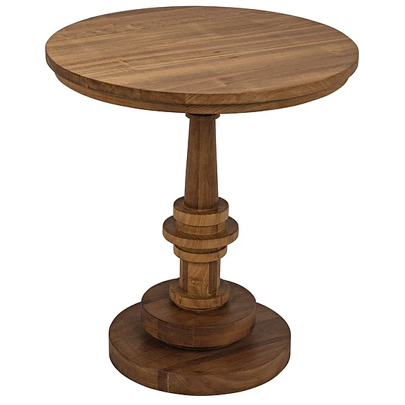 Noir Furniture Comodo Side Table in Gold Teak GTAB863GT