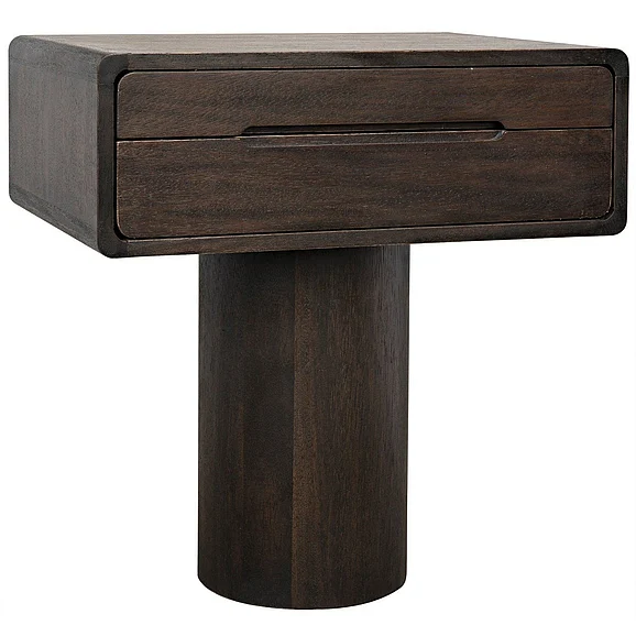 Noir Furniture Langford Side Table in Ebony Walnut GTAB871EB