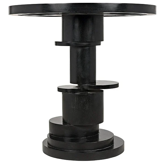 Noir Furniture Hugo Side Table in Hand Rubbed Black GTAB886HB