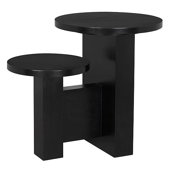 Noir Furniture Mikasa Side Table in Hand Rubbed Black GTAB9004HB
