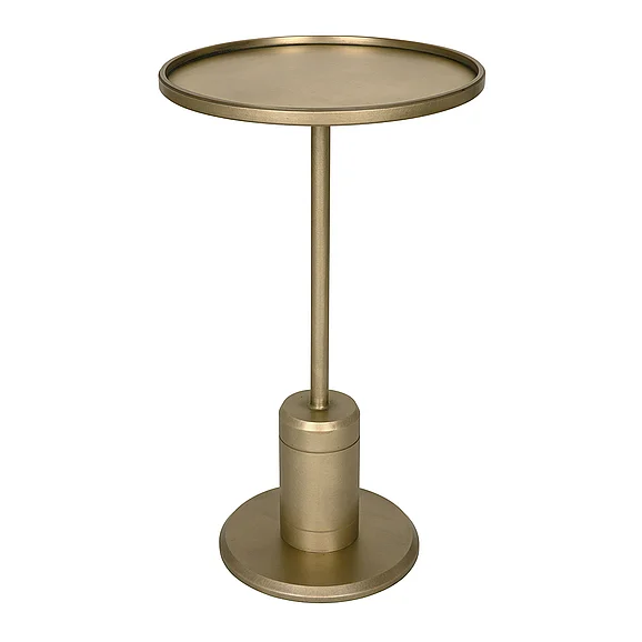 Noir Furniture Kurtz Side Table, Brass Finish GTAB9031MB