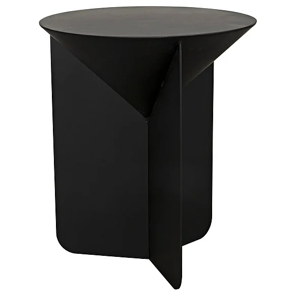 Noir Furniture Lora Side Table in Black Steel GTAB909MTB