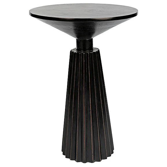 Noir Furniture Orson Side Table in Hand Rubbed Black GTAB939HB