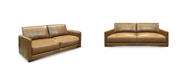 GTR Leather Bravo All Leather Sofa Living Room Set in Bravo Bronze