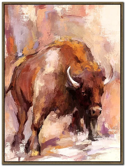 Streamline Art Embered Buffalo E892223