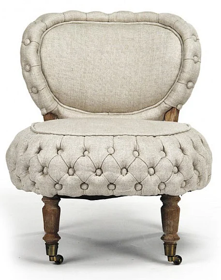Zentique Sylvie Tufted Chair in Cream TH048 E272 A015-A