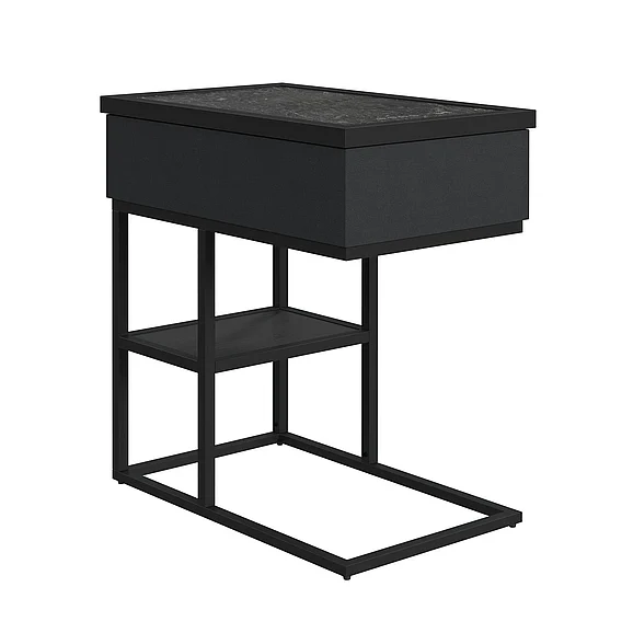Elements International Halo Smart C-Table in Black T-18400-8-CETS