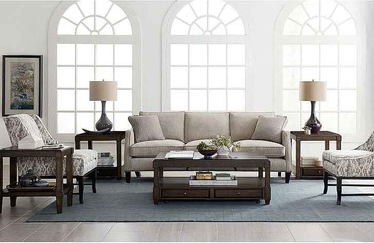 Hammary Halsey 4pc Occasional Table Set in Brown