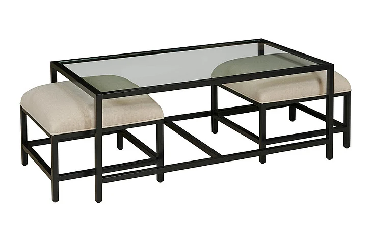 Hammary Mackintosh Nesting Coffee Table in Black Metal 074-913