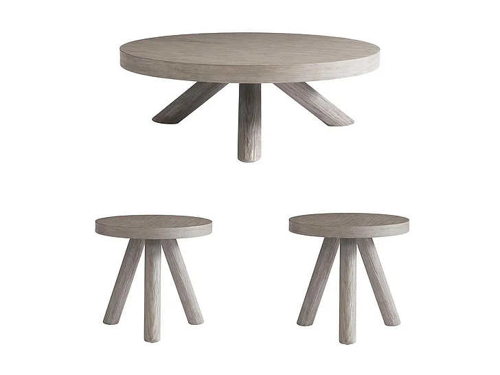 Bernhardt Harmon 3pc Occasional Set in Gris