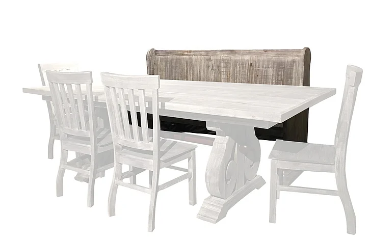 Split Nickel Harp Dining Bench MIC111-SB | COH23