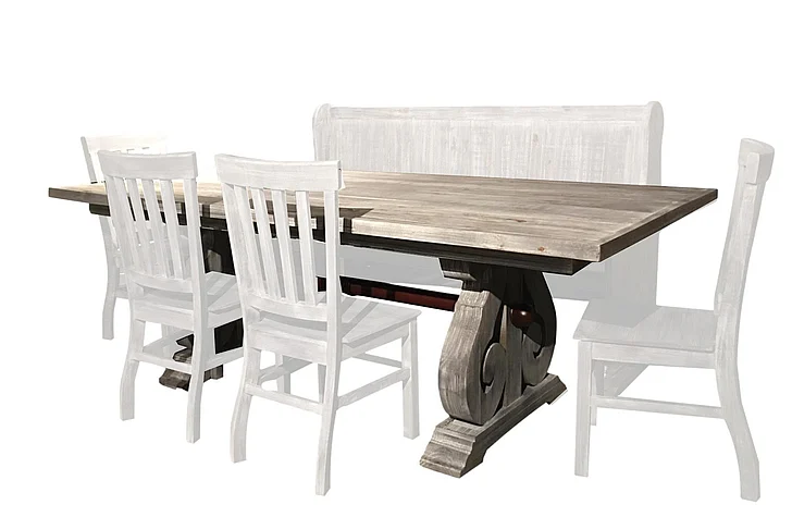Split Nickel Harp Dining Table MIC1118FT | COH21T