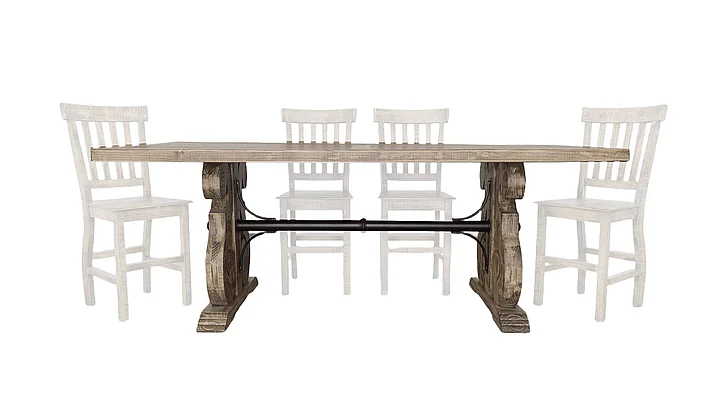 Split Nickel Harp Counter Dining Table MIC-HARP-CDT | COH11