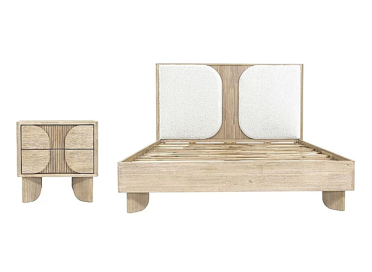 LH Home Haru 2pc Bedroom Set in Sand Wash