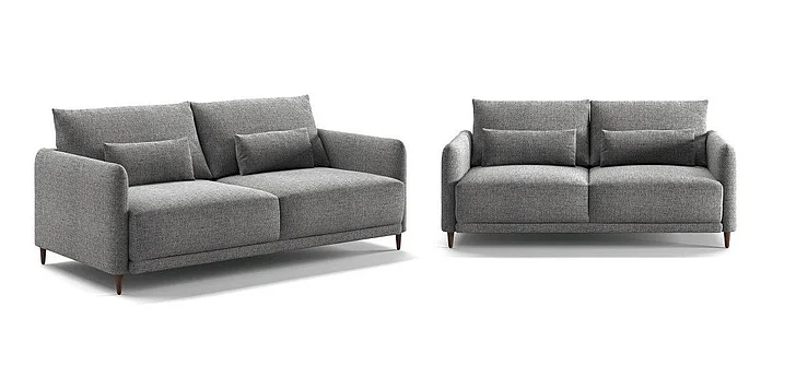 Luonto Haven 2pc Sofa Sleeper Living Room Set - Atlantic 07 - 126/12 Walnut