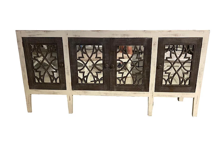 Split Nickel Haven 80" Console w/ Mirror MIC-HAVEN-80M | COH4180M