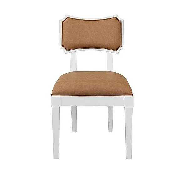 Worlds Away Bow Back Dining Chair in Matte White Lacquer HAYDEN CML