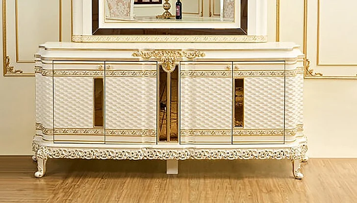 Homey Design HD-1882 Buffet in White HD-BUF1882