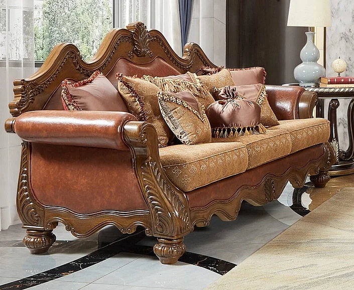 Homey Design HD-481 Sofa in Perfect Brown HD-S481