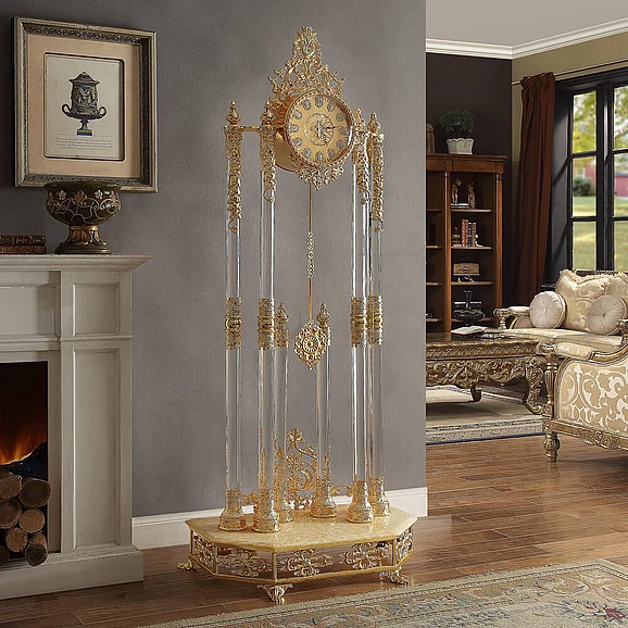 Homey Design HD-8817 - Clock in Metallic Gold HD-AC8817